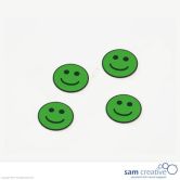Magnetisk smiley symbol :-) 30 mm i grøn, 25 stk