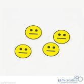 Magnetisk smiley symbol :-| 50 mm i gul, 25 stk